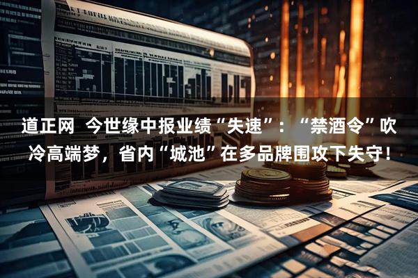 道正网  今世缘中报业绩“失速”：“禁酒令”吹冷高端梦，省内“城池”在多品牌围攻下失守！