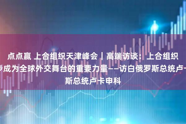 点点赢 上合组织天津峰会｜高端访谈：上合组织正稳步成为全球外交舞台的重要力量——访白俄罗斯总统卢卡申科